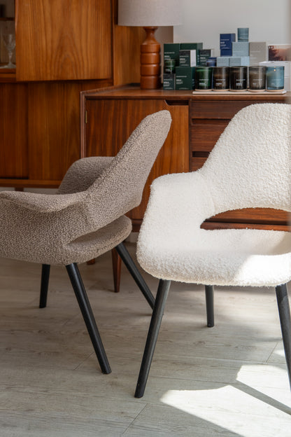 White ‘Organic' Highback Reading Chair by Charles Eames & Eero Saarinen for Vitra