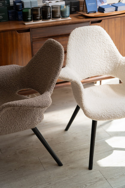 White ‘Organic' Highback Reading Chair by Charles Eames & Eero Saarinen for Vitra