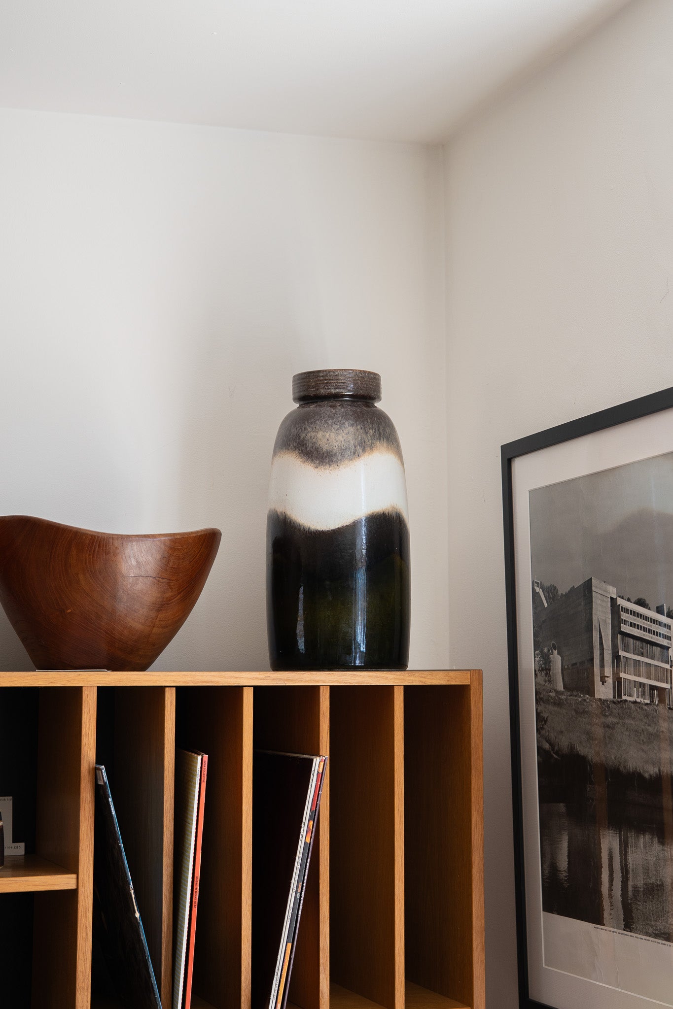 Dark Green Floor Vase 553-38, West Germany (1960s)