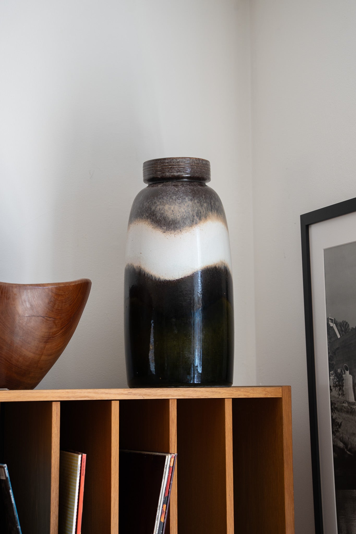 Dark Green Floor Vase 553-38, West Germany (1960s)