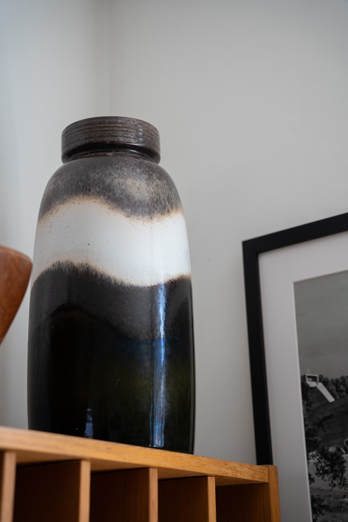 Dark Green Floor Vase 553-38, West Germany (1960s)