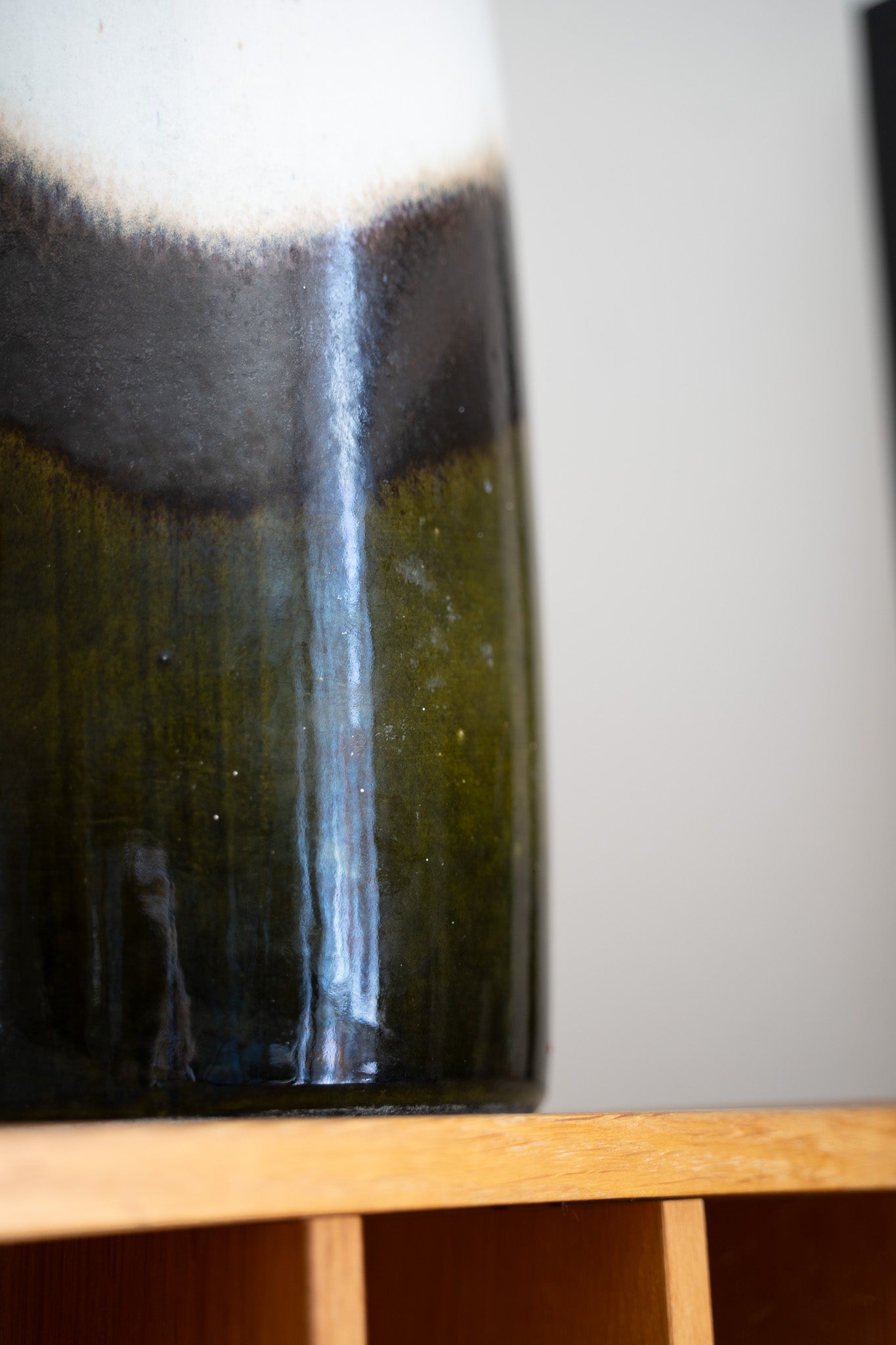 Dark Green Floor Vase 553-38, West Germany (1960s)