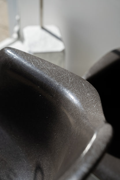(2 Available) Modernica Eames DAE Fibreglass Armchair in Elephant Grey, USA 1989