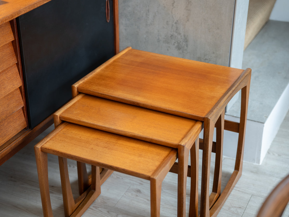 Set of 3 teak nesting tables by G-Plan (1960s) UK