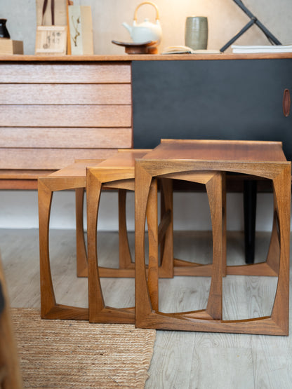 Set of 3 teak nesting tables by G-Plan (1960s) UK