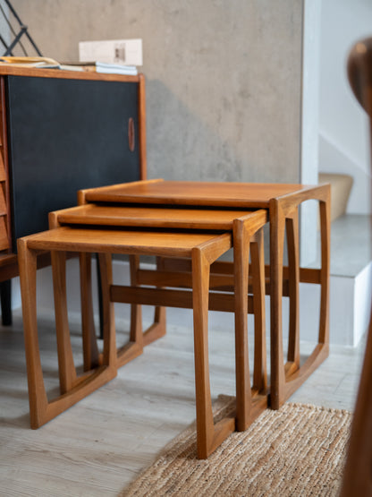 Set of 3 teak nesting tables by G-Plan (1960s) UK
