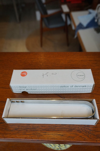 Cylinda-Line Ice Bucket (with Original Tongs in Packaging) by Arne Jacobsen for Stelton (1960s) Denmark