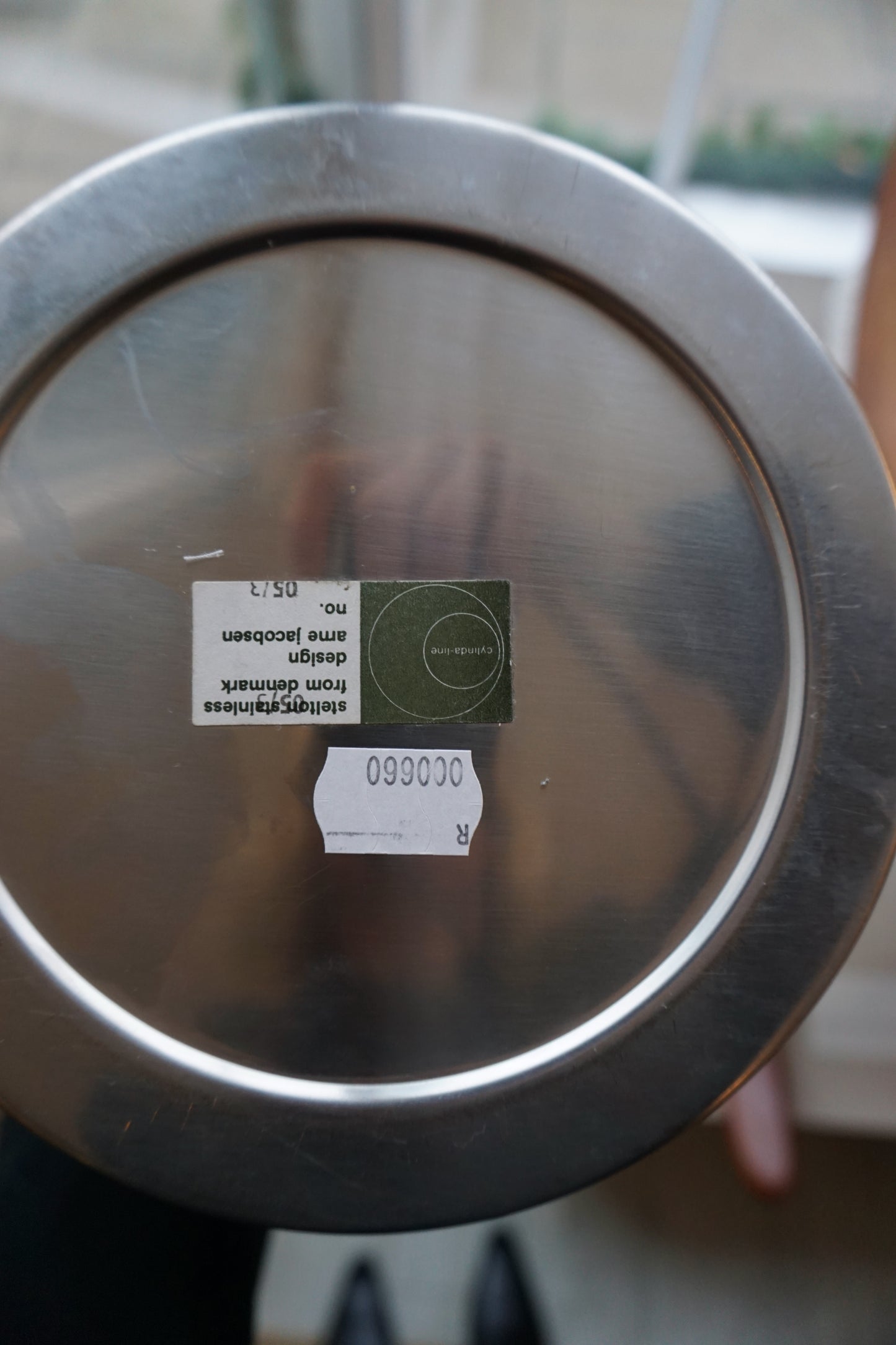 Extra-Large Cylinda-Line champagne cooler/Ice Bucket (with Tongs in box) by  Arne Jacobsen for Stelton (1960s) Denmark