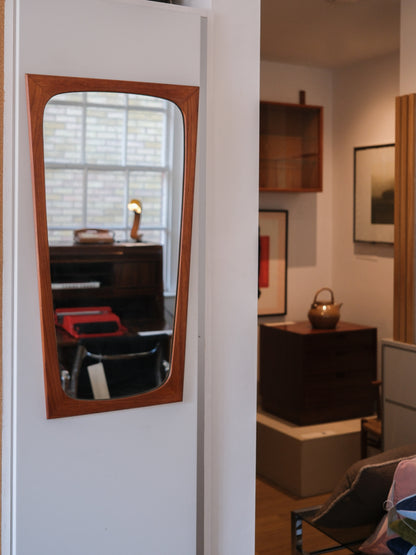 Teak Framed Mid-Century Wall Mirror