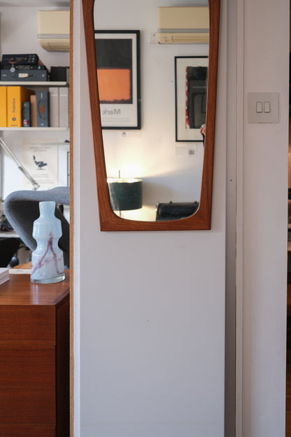 Teak Framed Mid-Century Wall Mirror