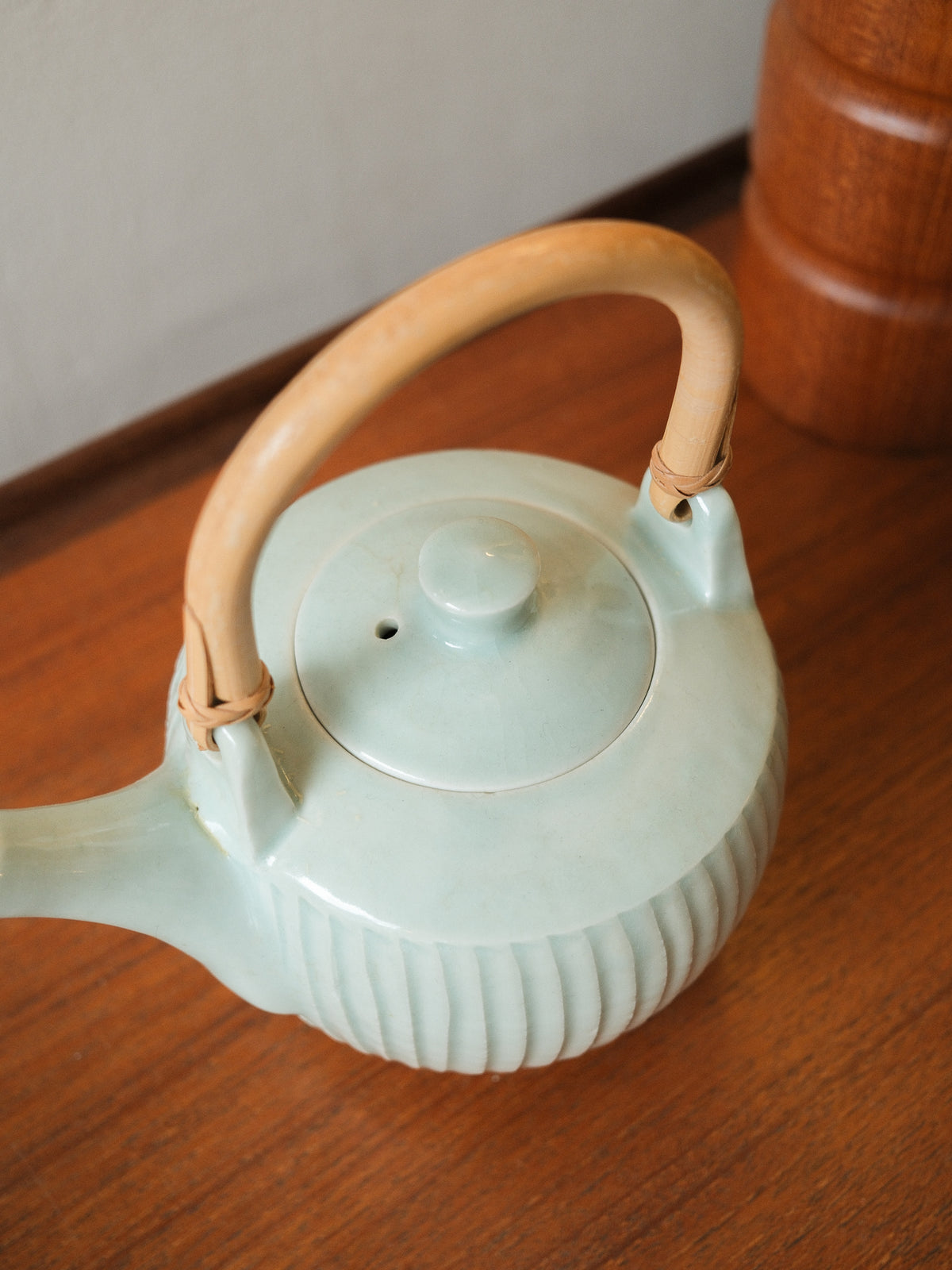 Porcelain Teapot (Celadon Glaze) by David Leach for Lowerdown Pottery, UK 1990