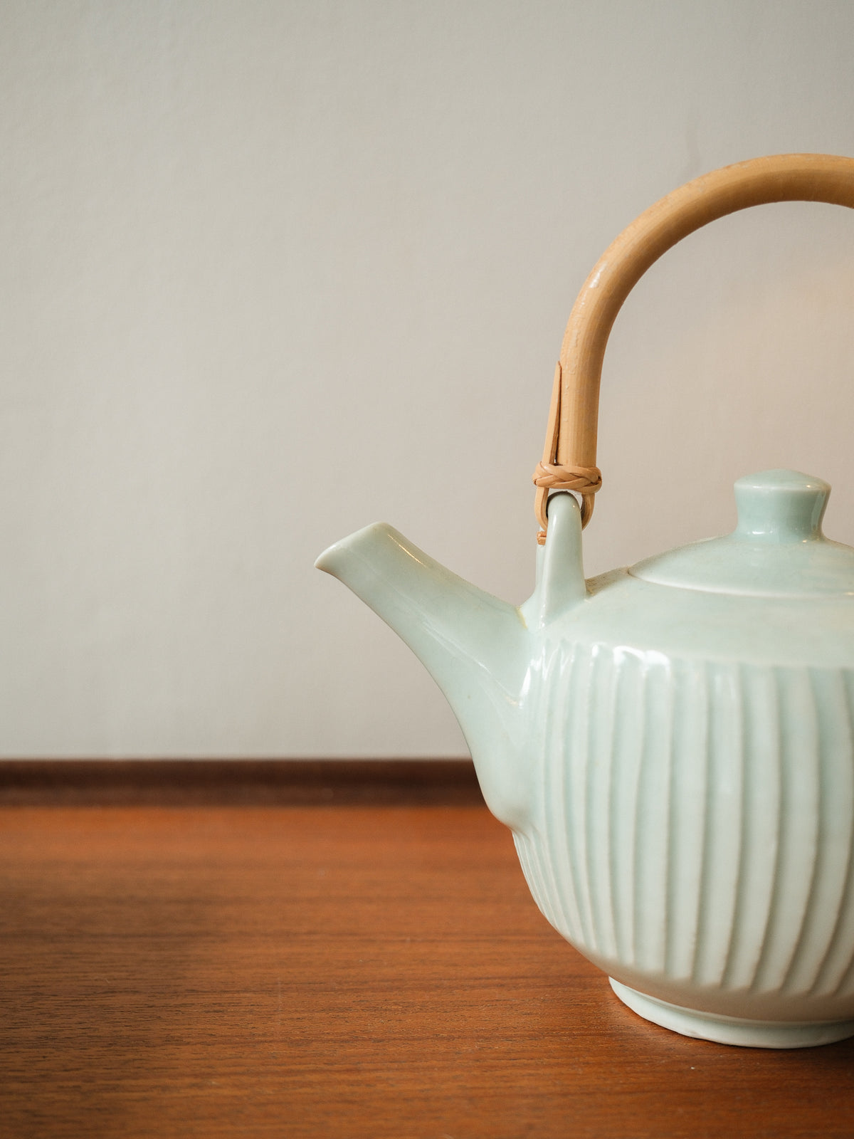 Porcelain Teapot (Celadon Glaze) by David Leach for Lowerdown Pottery, UK 1990