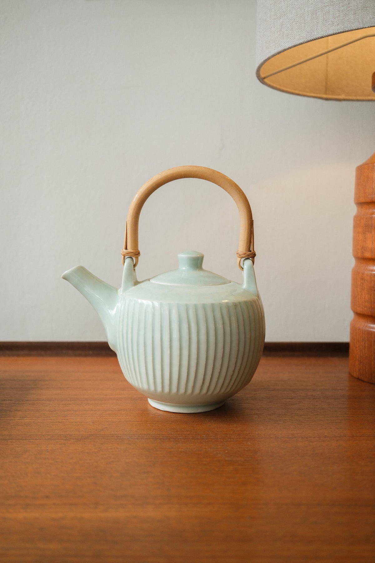 Porcelain Teapot (Celadon Glaze) by David Leach for Lowerdown Pottery, UK 1990