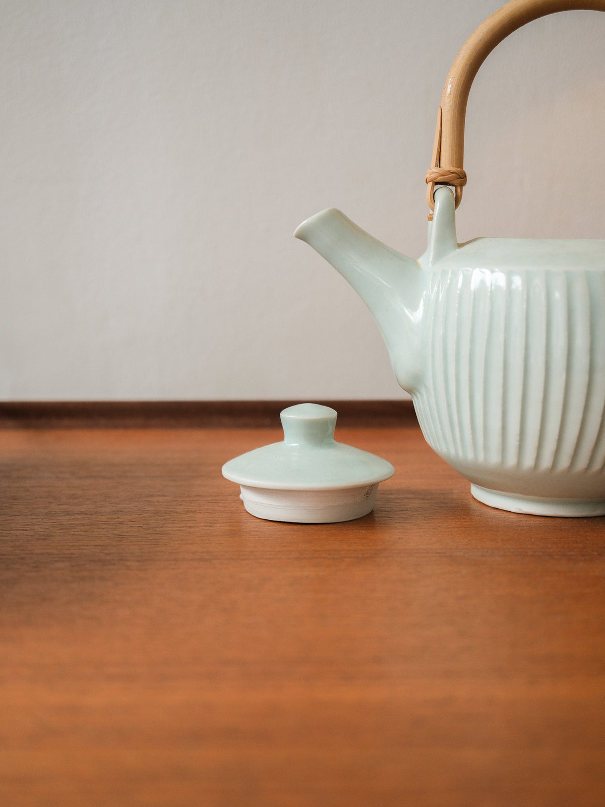 Porcelain Teapot (Celadon Glaze) by David Leach for Lowerdown Pottery, UK 1990