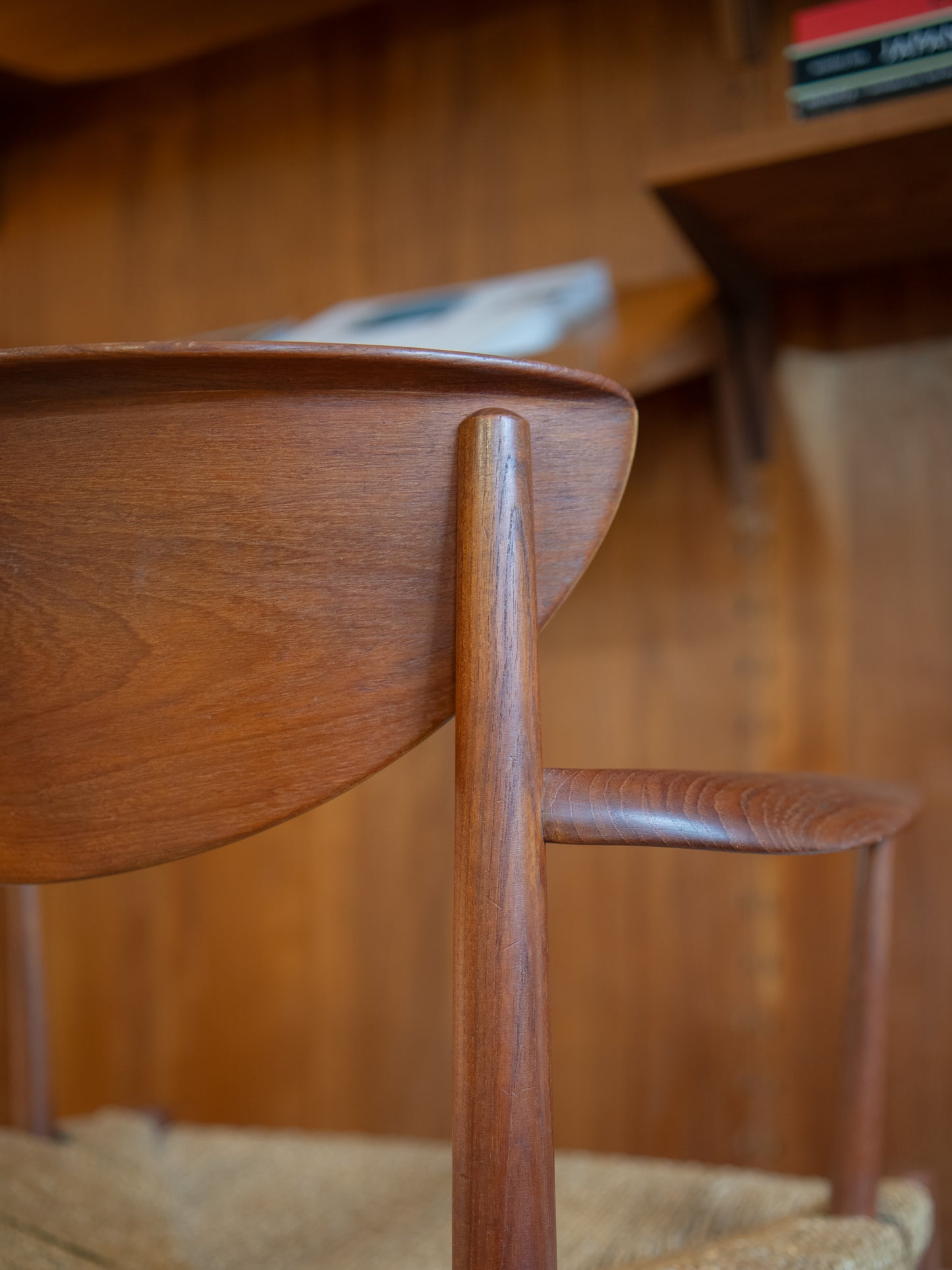 Armchair No.317 by Peter Hividt & Orla Mølgaard-Nielson in Teak and Paper Chord, (c.1956) Denmark