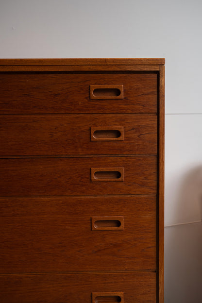 Teak tallboy chest of drawers by Lucas for Heals, UK (1960)