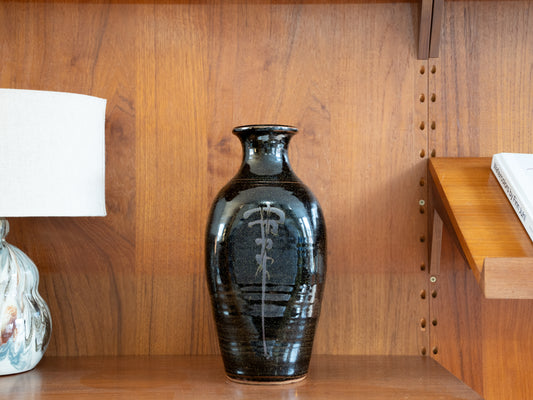 Tenmuko Glaze Vase by Eddie Hopkins for Winchcombe Pottery, (1960s) UK
