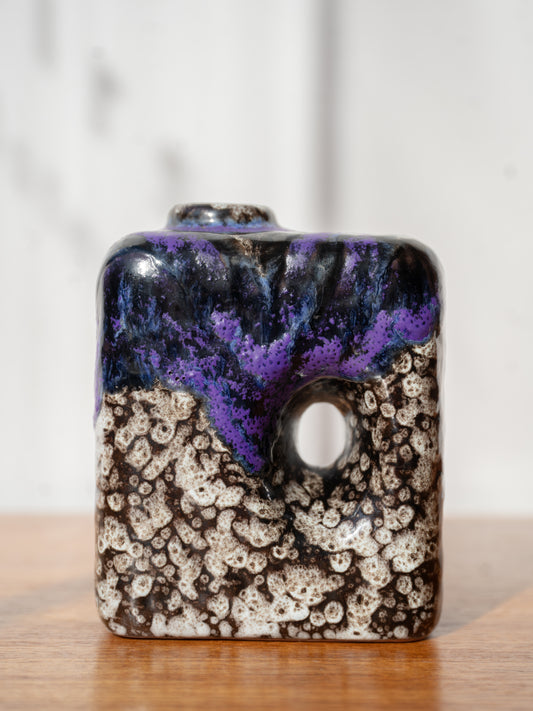 Modernist Fat Lava Ceramic Square Vase by Marei Keramik, (1970s) Germany