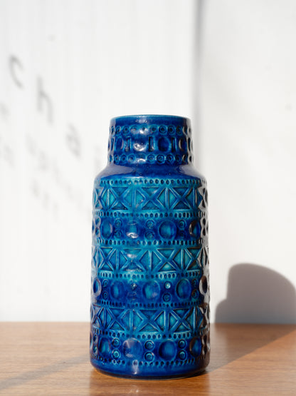 Blue and Turqoise Vase by Bay Keramik, (1960s) West Germany