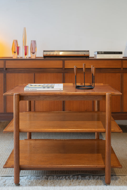 Teak Serving Trolley by Poul Hundevad for Vamdrup, (1960s) Denmark