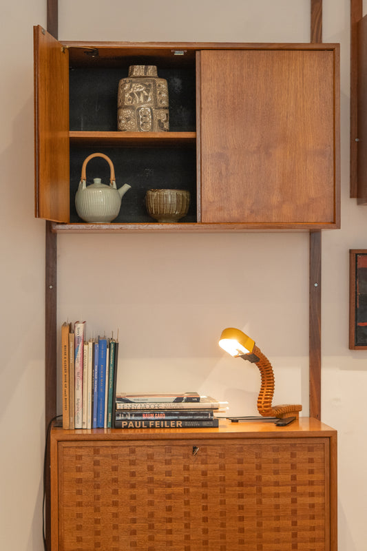 Teak ‘Royal’ system wall unit with Drinks Cabinet and Storage Cabinet by Poul Cadovius for Cado