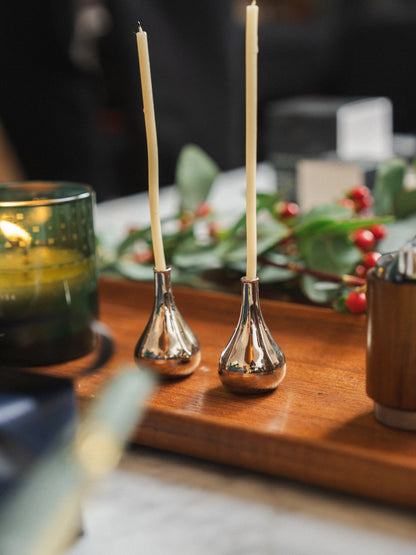 Dansk “Design with Light” Teardrop Candle Holders By Jens Quistgaard · Original boxed set