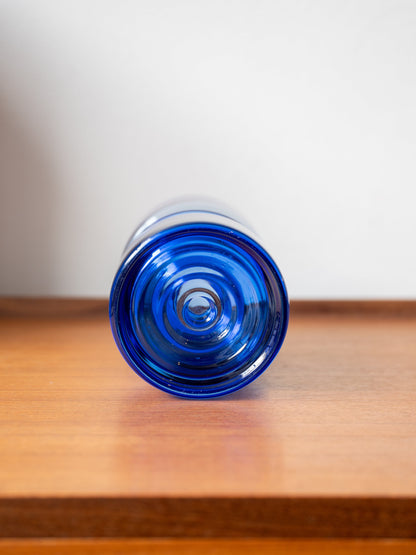 Cobalt ble vase by Tamara Aladin for Riihimäen Lasi (Finand 1960s)