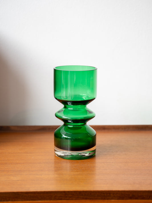 Tamara Aladin for Riihimäen Lasi,  Emerald Glass Vase (Finland) 1960/70s