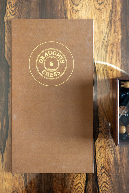 Mid Century Turned Boxwood & Ebony St George Pattern Chess Set (UK)