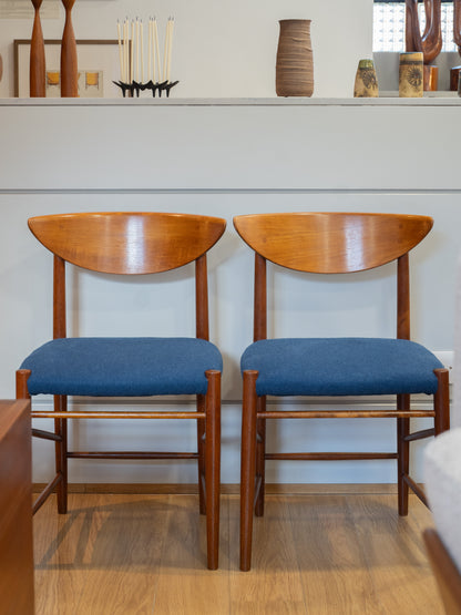 4 Model 316' Teak Dining Chairs by Peter Hvidt & Orla Mølgaard-Nielsen for Søborg Møbelfabrik (Denmark) 1960s