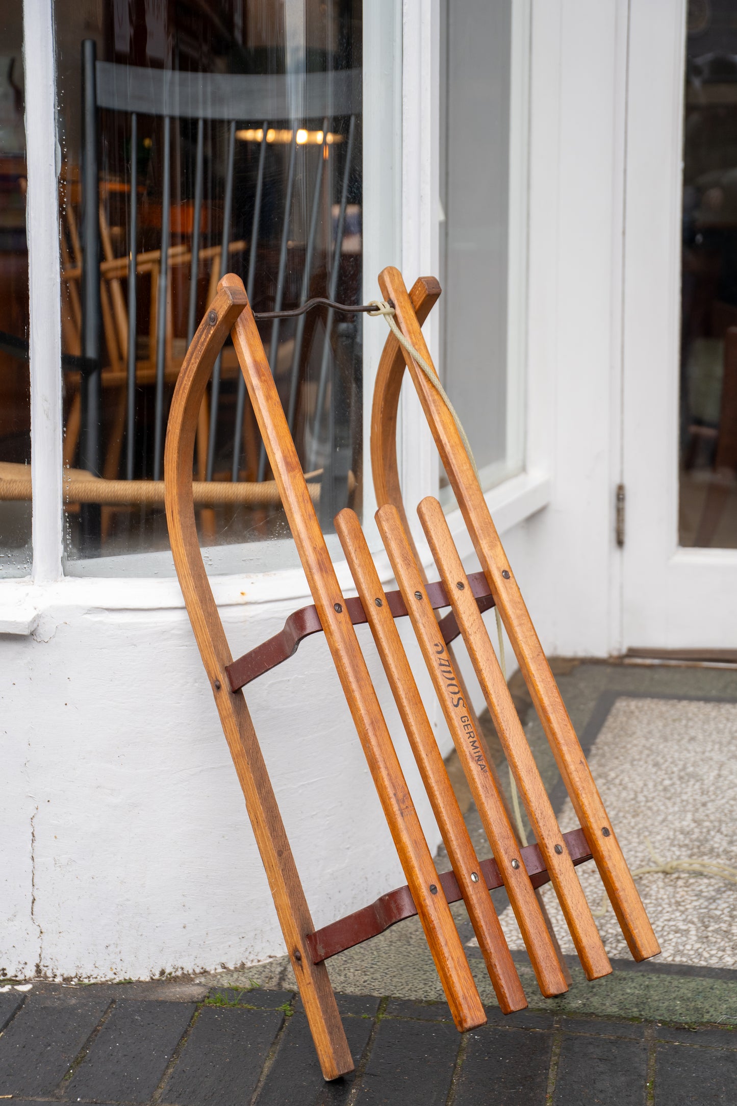 Mid-Century Davos Wooden Sledge by Germina (switzerland) 1960s