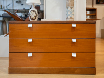 Small Chest of Drawers with Chrome Detail by White & Newton, (1970s) UK