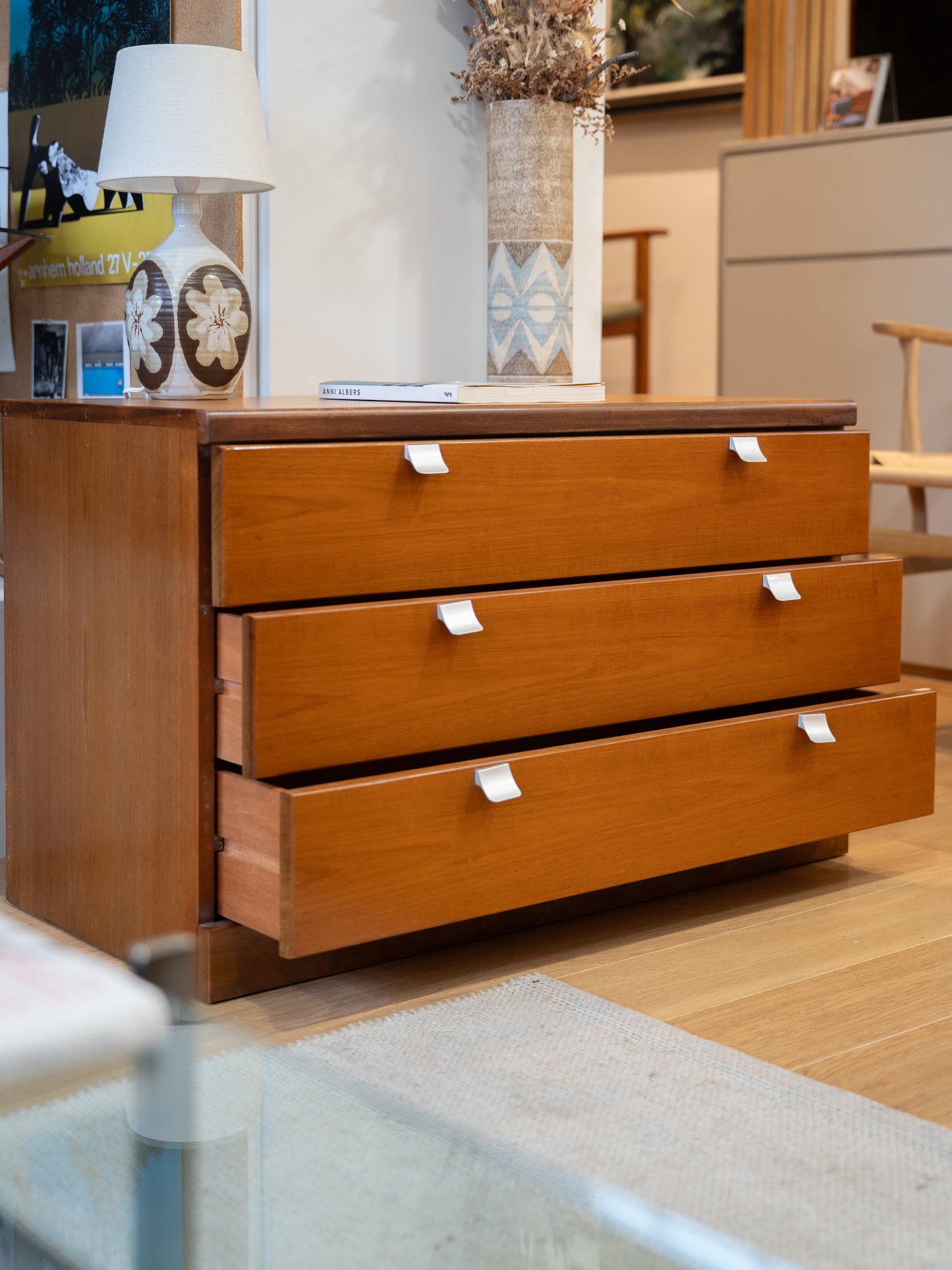 Small Chest of Drawers with Chrome Detail by White & Newton, (1970s) UK