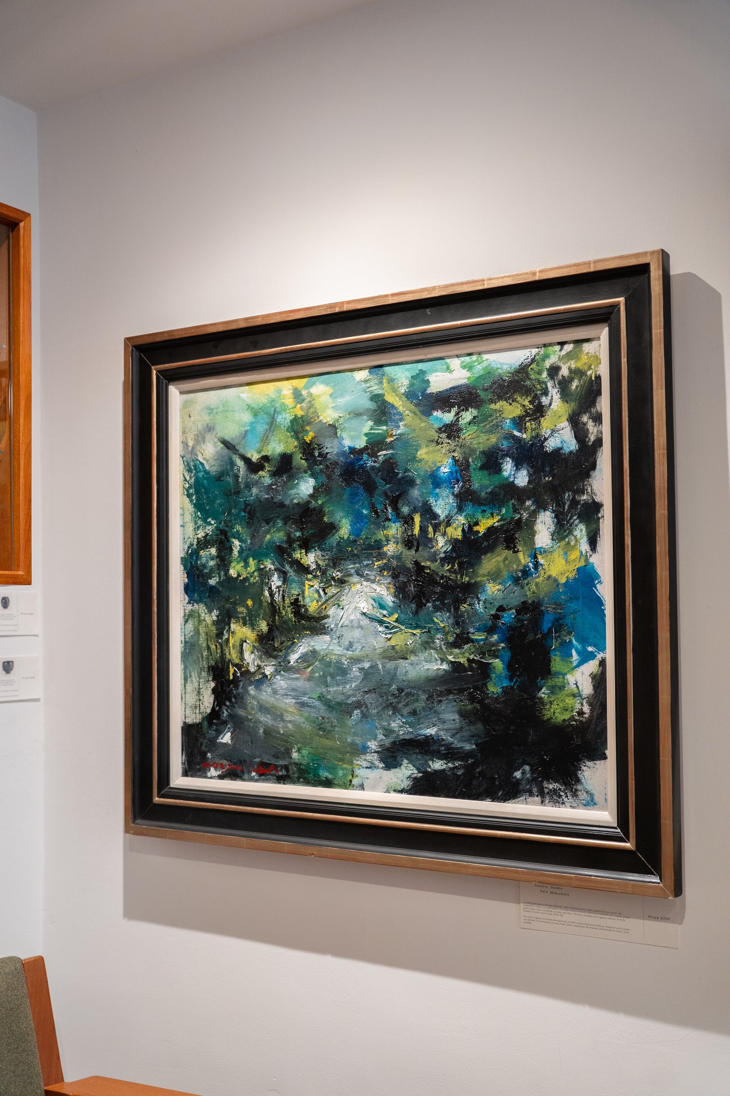 Abstract Oil. on Canvas, signed Lower Left and Reverse