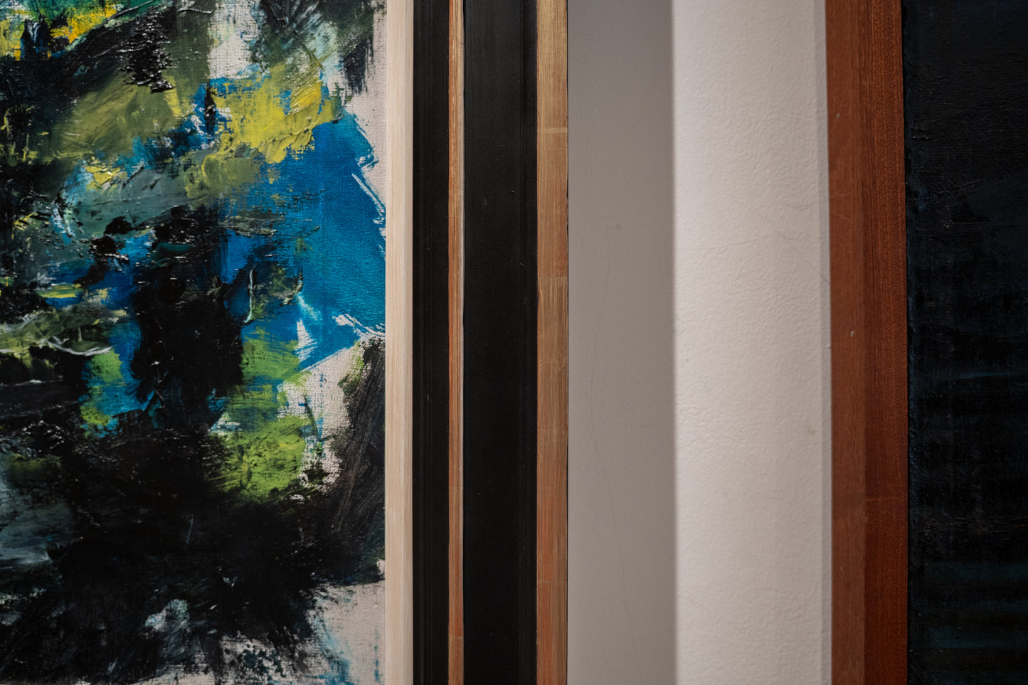 Abstract Oil. on Canvas, signed Lower Left and Reverse