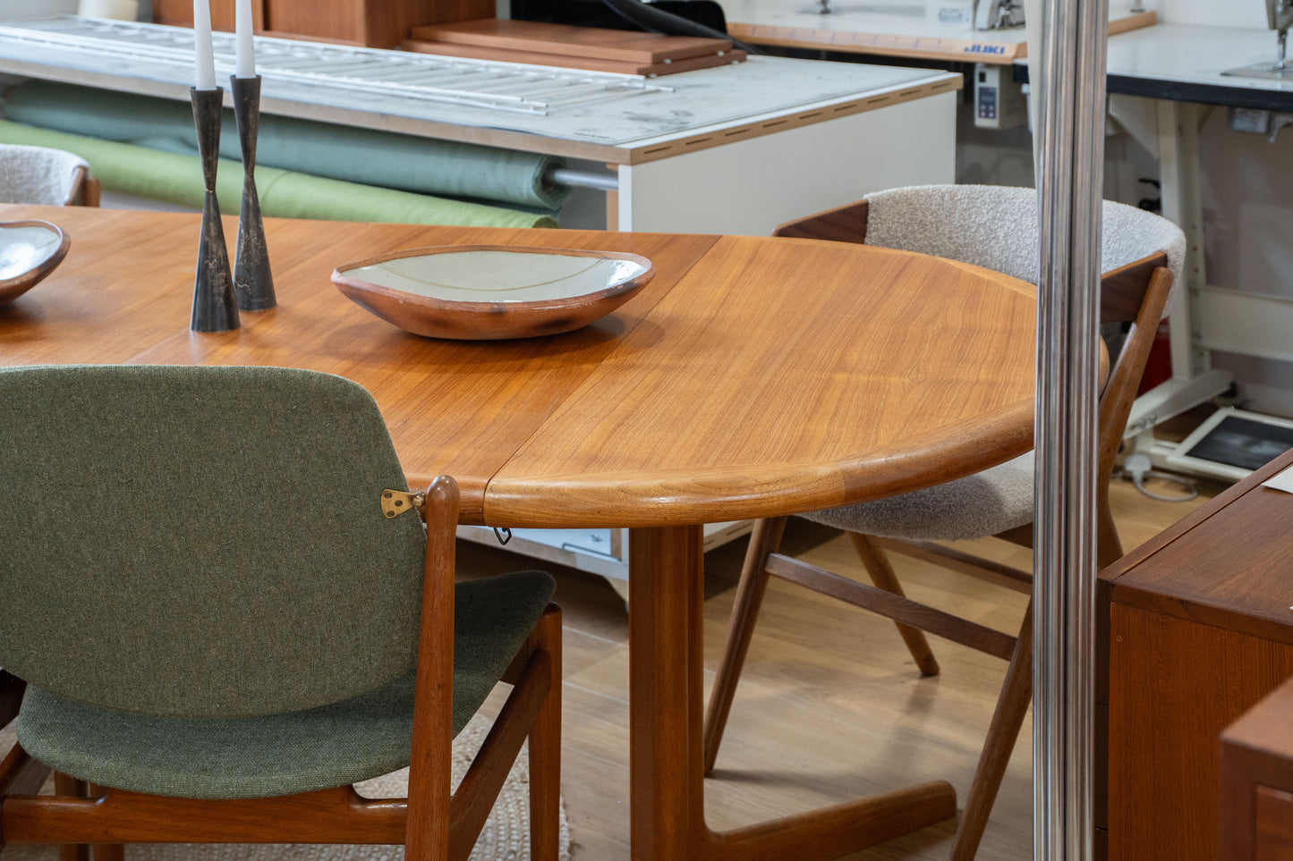 Teak Extending Dining Table by Edvar Valentinsen, (1960s) Denmark