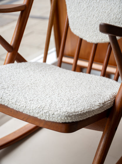Model 182 Teak Framed Rocking Chair by Frank Reenskaug for Bramin Møbler, (1960s) Denmark