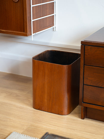 Teak Bentwood Waste Paper Bin