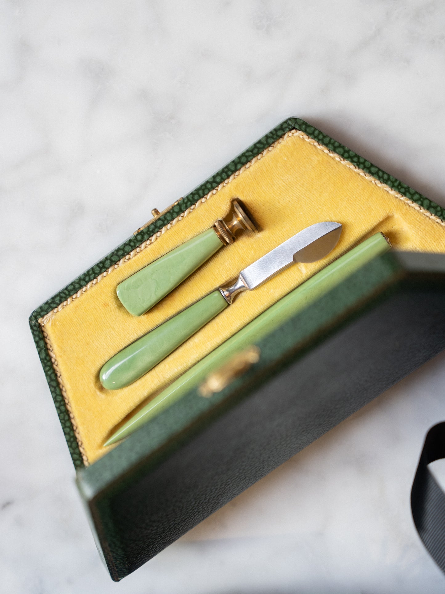 Bakelite Calligraphy & Writing Set in Fitted Box 1940s/50s