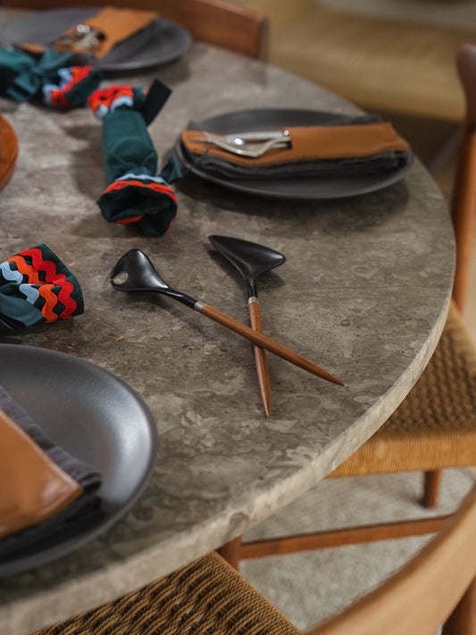 A pair of Danish Salad Servers in Teak designed by Helge Bezi, Denmark (1960s)