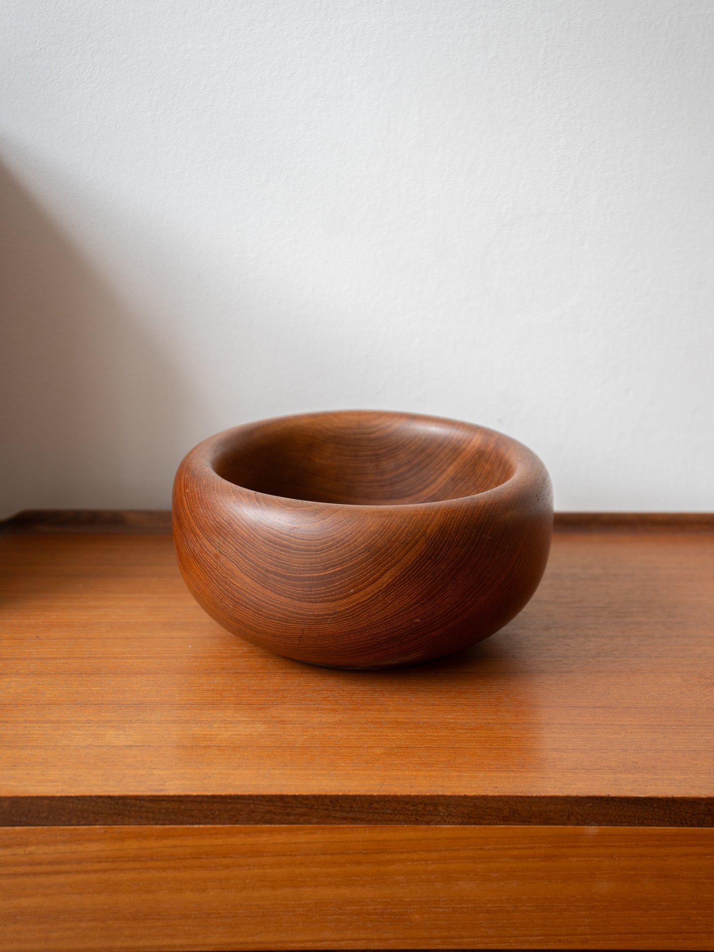 Large Teak, Hand Turned Wooden Serving Bowl, (Denmark) 1960s