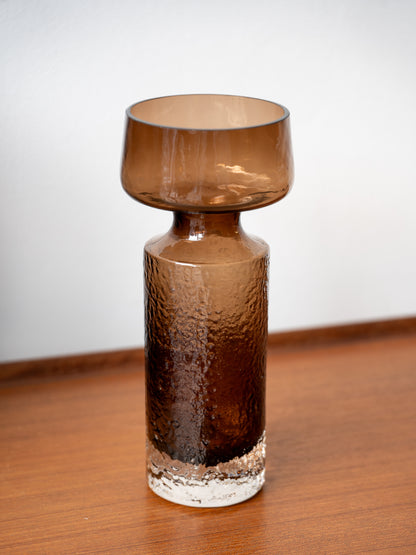 Tamara Aladin for Riihimäen Lasi - Model 1495 “Safari” Vase (Cinnamon Brown) Finland (1960s)