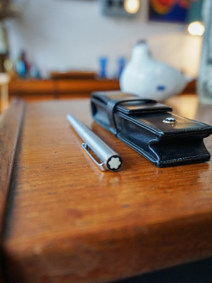 A Montblanc ballpoint pen with a Montblanc pen case (Germany)