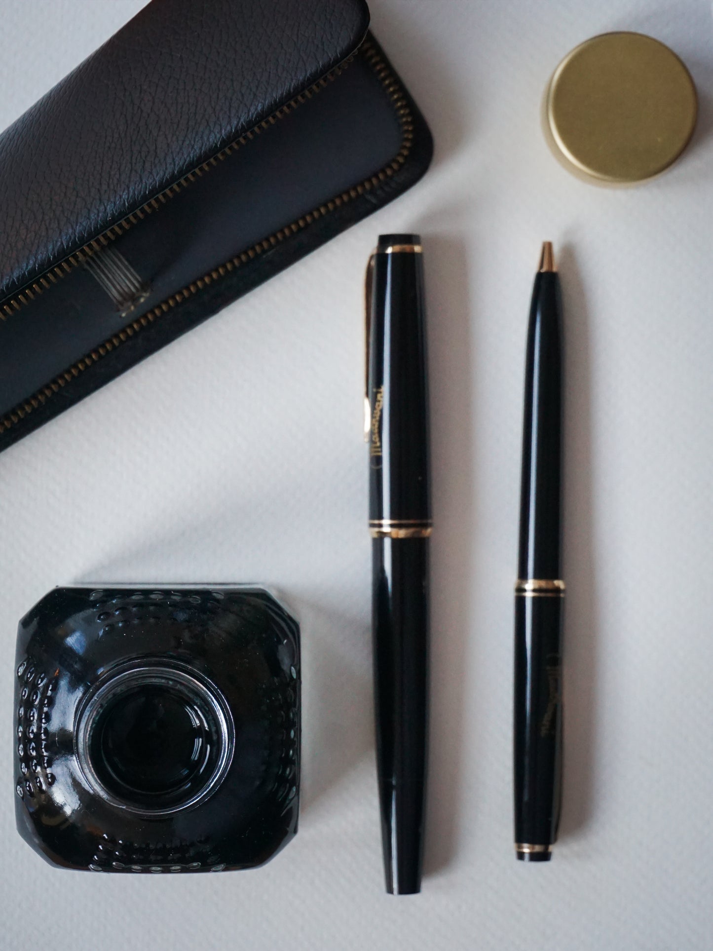 Montblanc 24 Fountain Pen & Montblanc 27 Ballpoint Pen, Original 1960/61 Set, Reconditioned, With Case & Certification