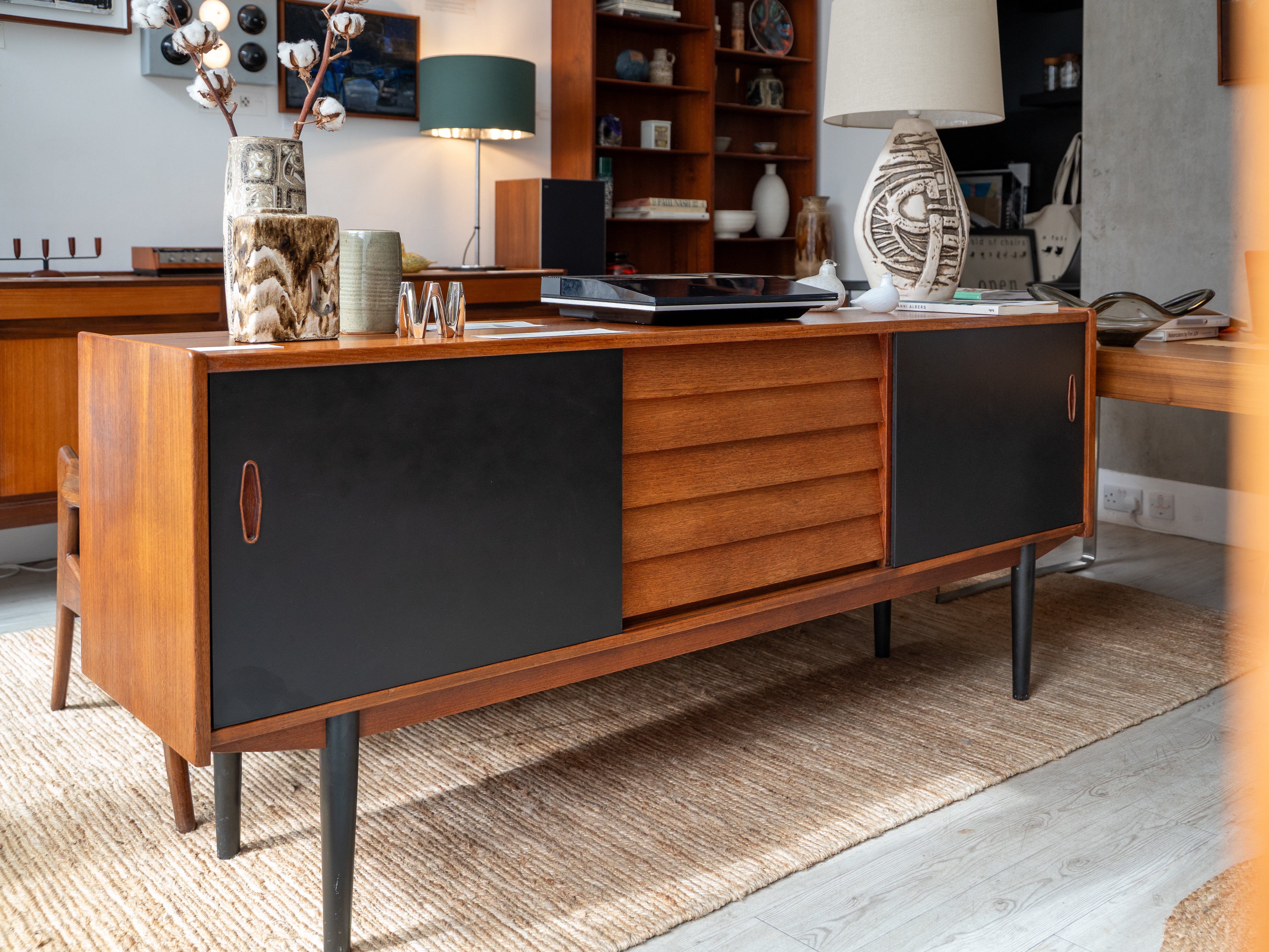 Teak 'Trio' Sideboard by Nils Jonsson for Troeds, (1960s) Sweden