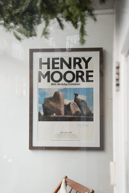 Signed Henry Moore 80th Birthday Exhibition Poster (1978)
