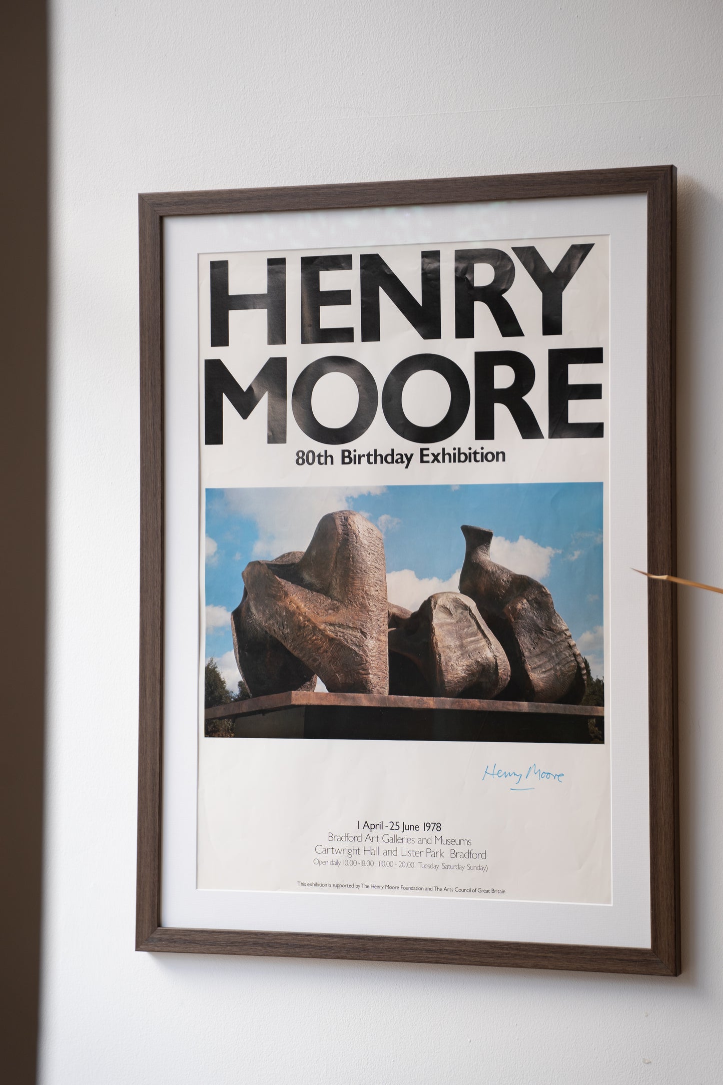 Signed Henry Moore 80th Birthday Exhibition Poster (1978)