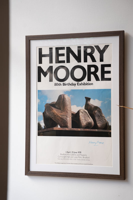 Signed Henry Moore 80th Birthday Exhibition Poster (1978)