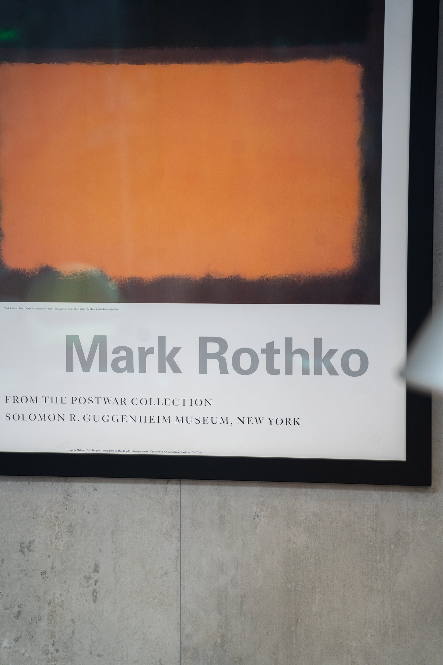Mark Rothko: From The Postwar Collection - Guggenheim 1988 Exhibition Poster (Framed)