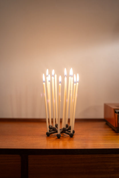 Boxed, Cast Iron 'Spider' Candelabra by Jens Quistgaard for Dansk Design, (1960s) Denmark